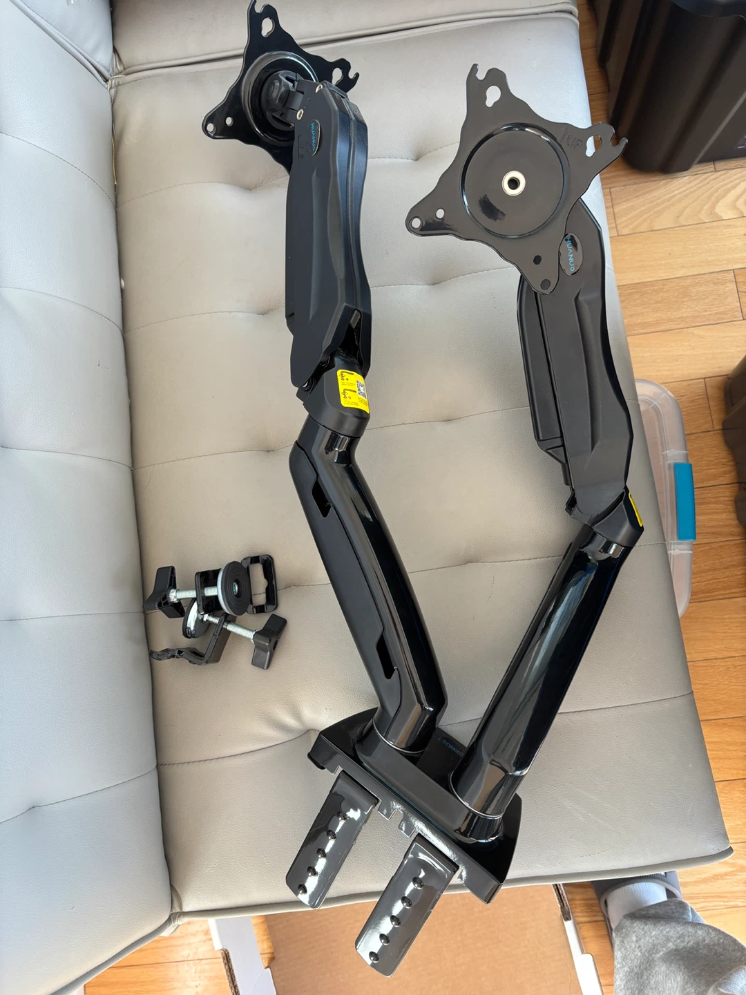 HUANUO Dual Monitor Mount Stand - Black
