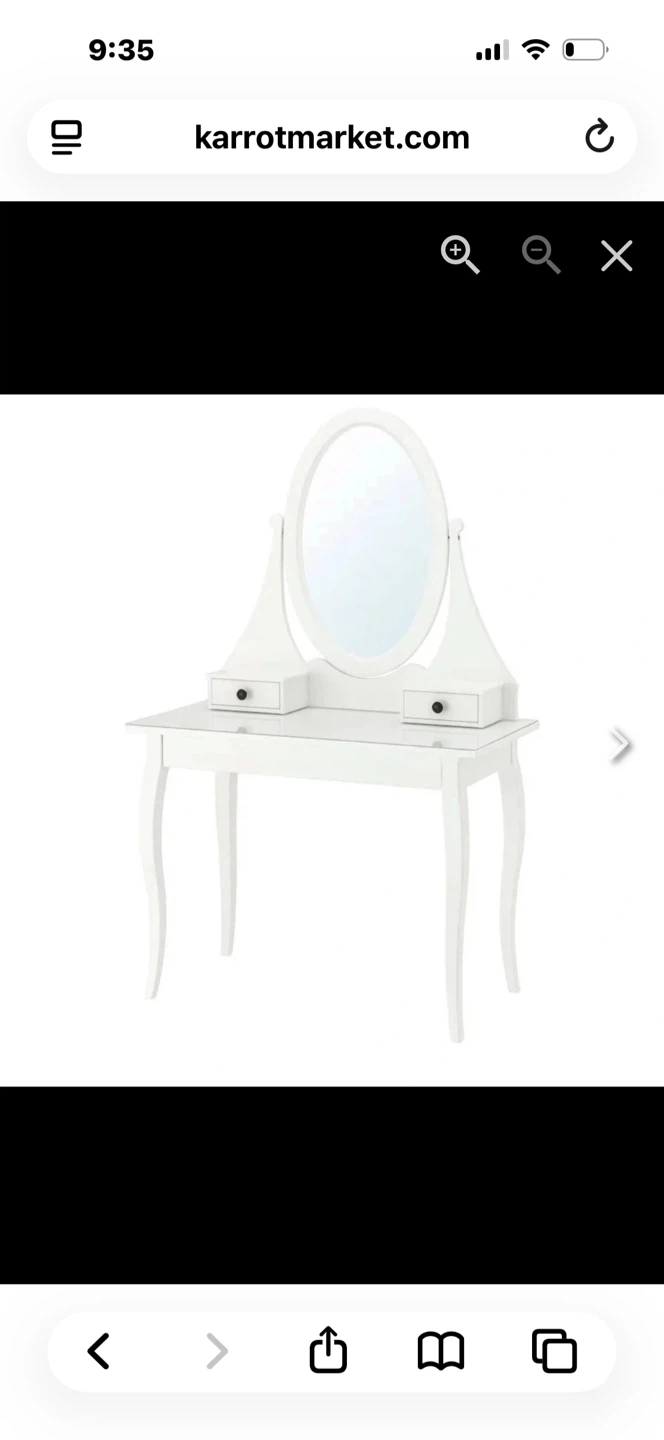 IKEA HEMNES Dressing Table with Mirror - White