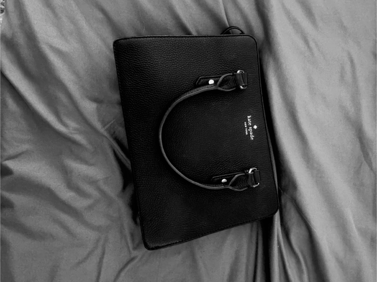Kate Spade Black Leather Satchel Handbag