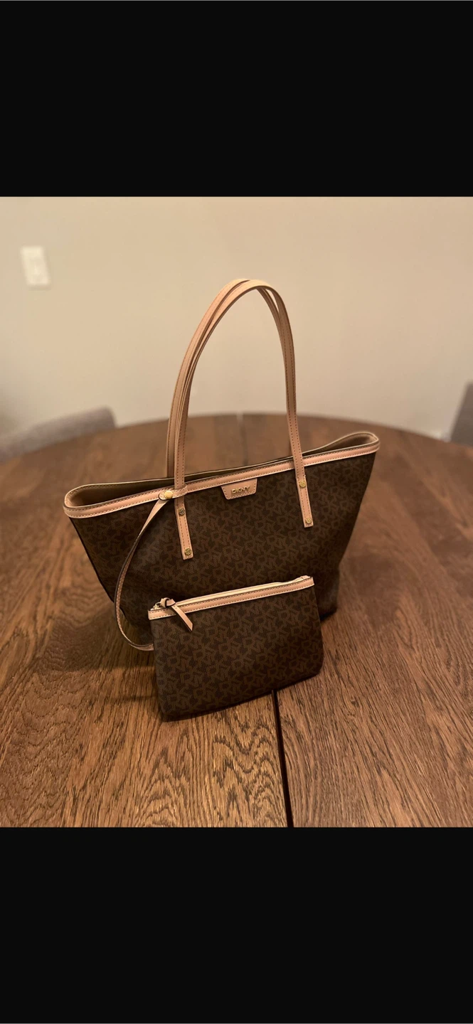 DKNY Tote Bag with Matching Pouch