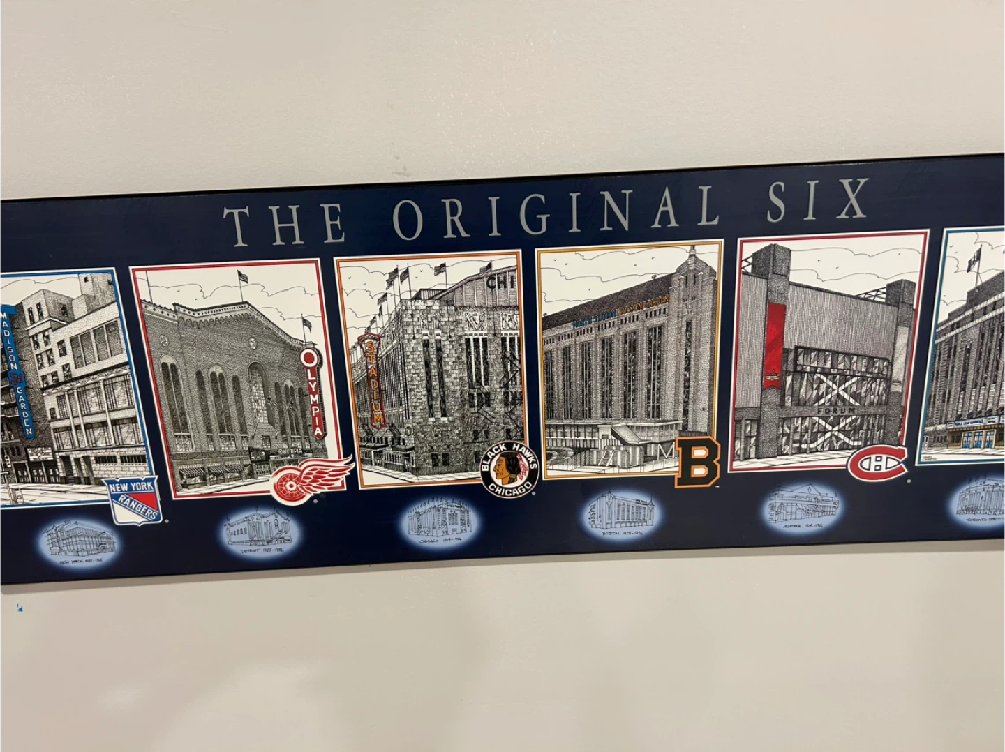 Original Six Hockey Arenas Framed Print
