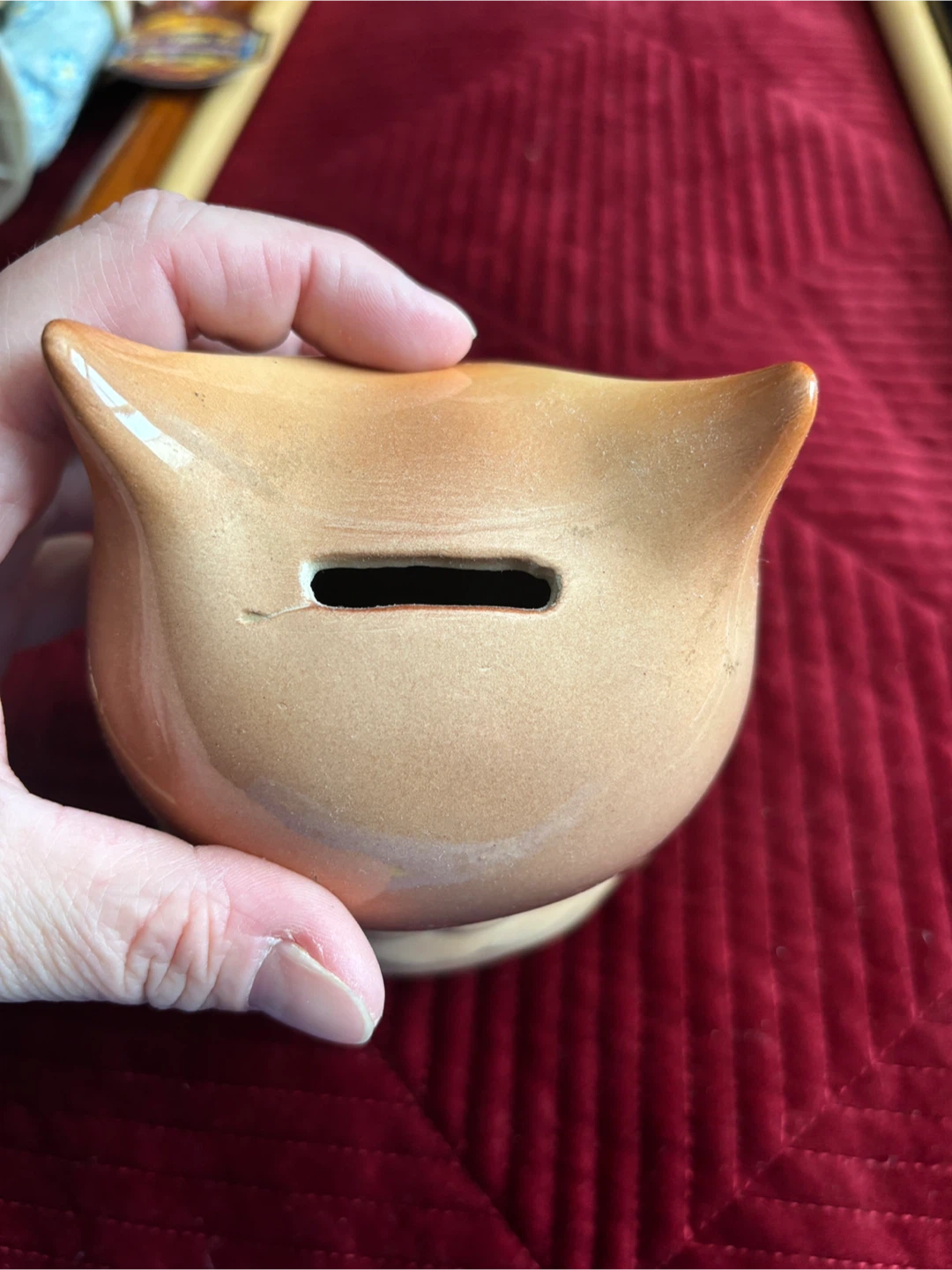 Vintage Ceramic Owl Piggy Bank - photo 3