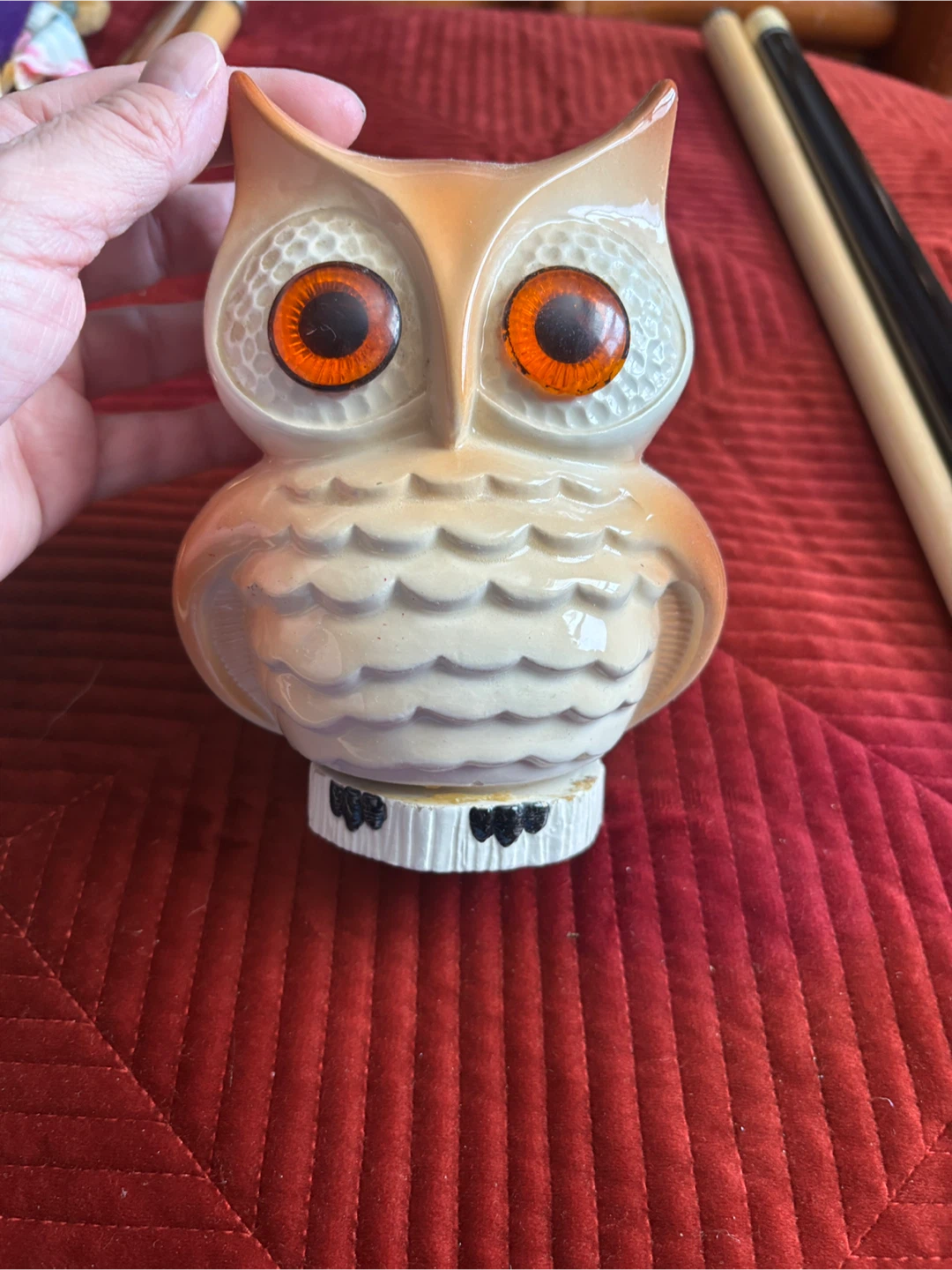 Vintage Ceramic Owl Piggy Bank