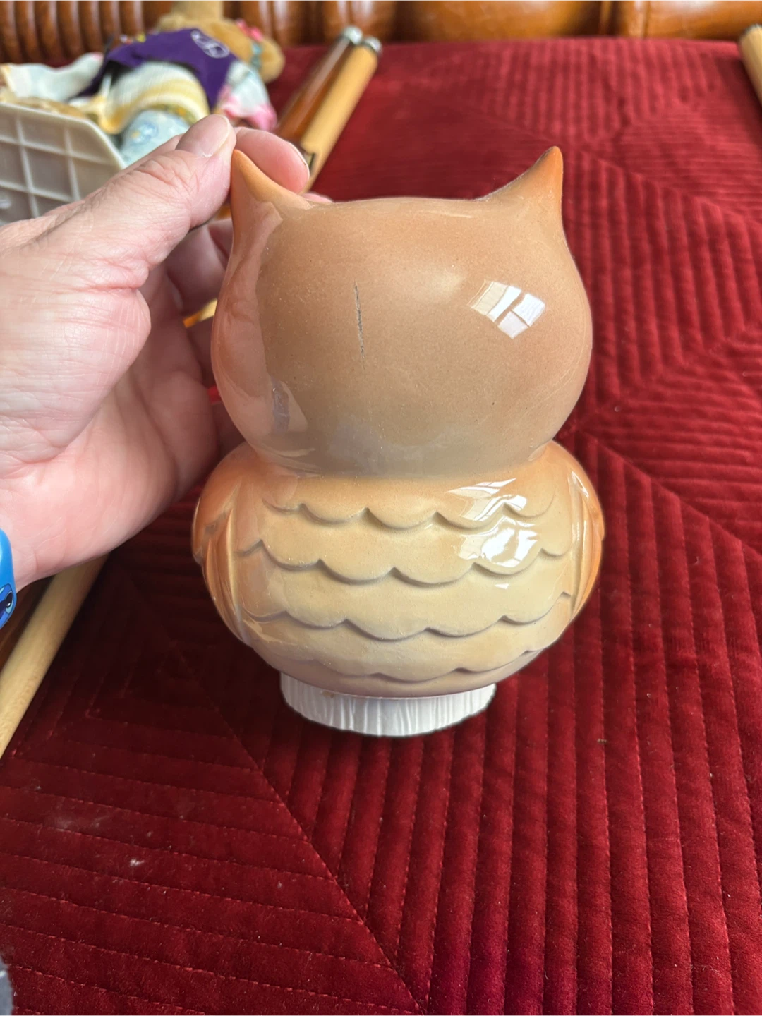 Vintage Ceramic Owl Piggy Bank - photo 5