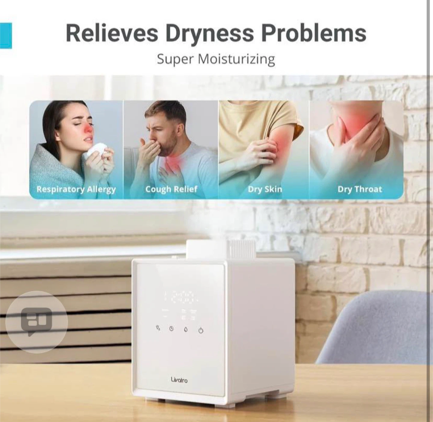 3L Stainless Steel Warm Mist Humidifier with Easy Clean and Warm - photo 3
