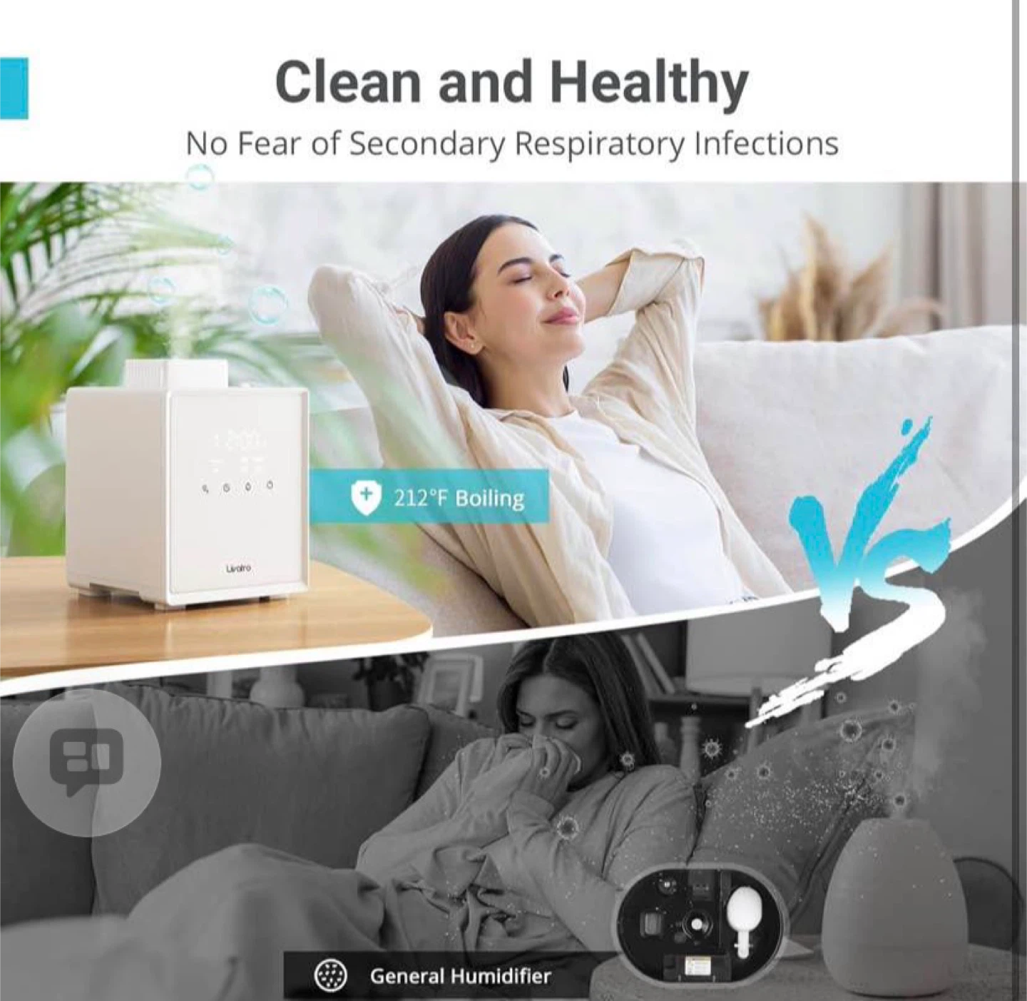 3L Stainless Steel Warm Mist Humidifier with Easy Clean and Warm