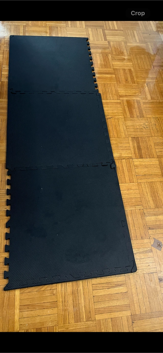 Black Interlocking Foam yoga Mats-3piece