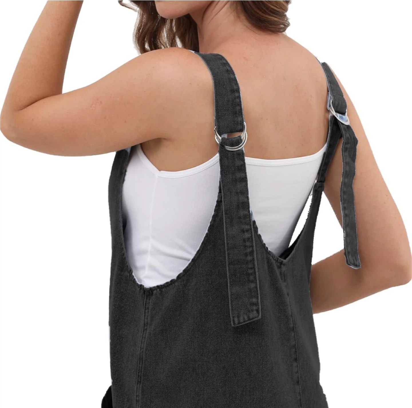 NEW! Women's High Roller Denim Jumpsuit Overalls with Pockets - photo 5