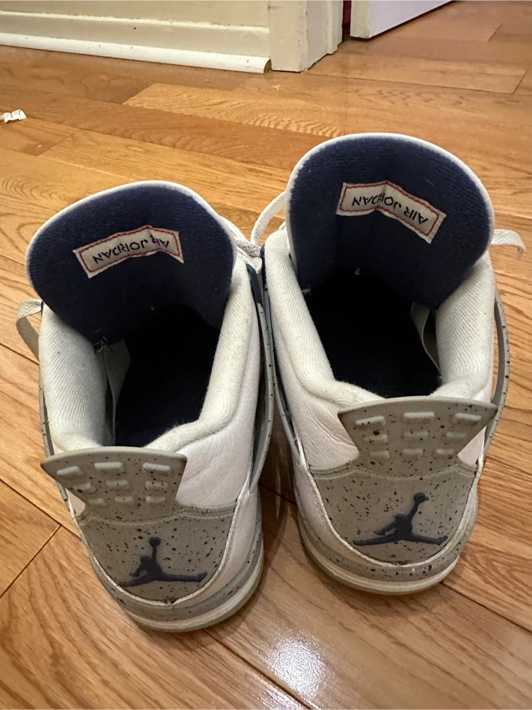 Air Jordan 4 Retro White/Navy Men's Size 11 - photo 3