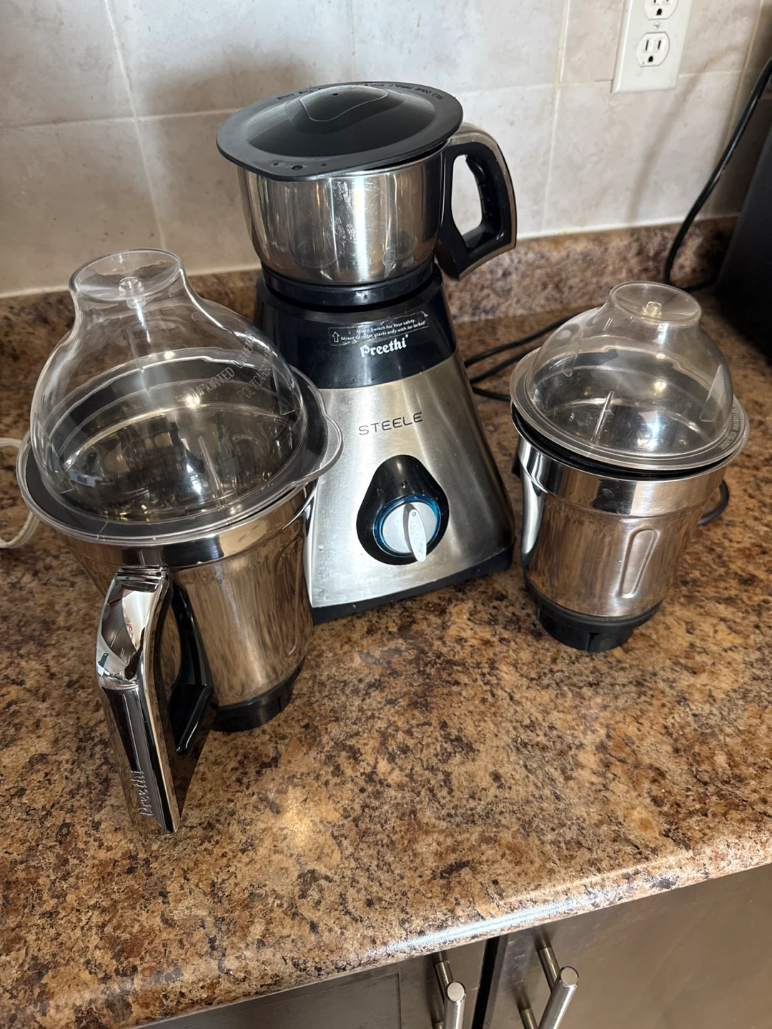 Preethi Steele Mixer Grinder with 3 Jars - photo 2