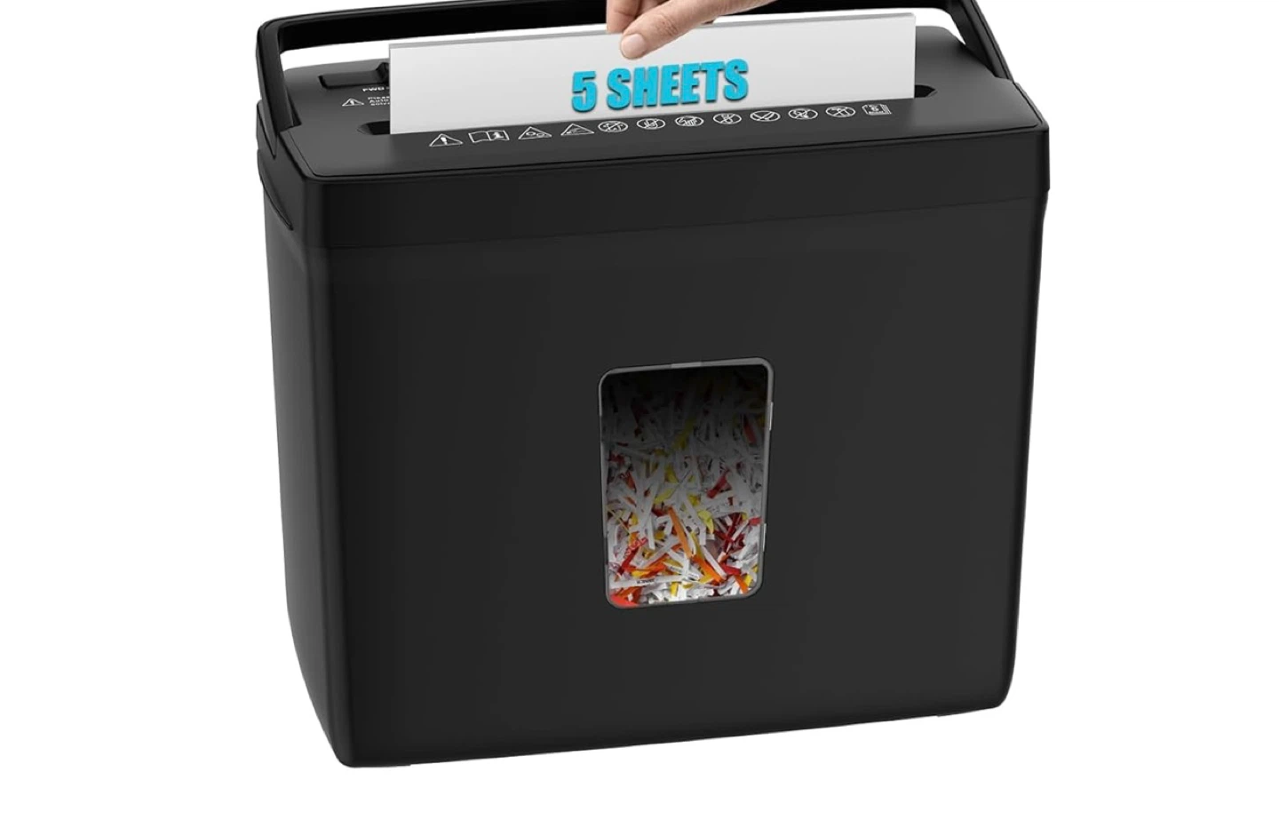 Black Paper Shredder - 5 Sheet Capacity