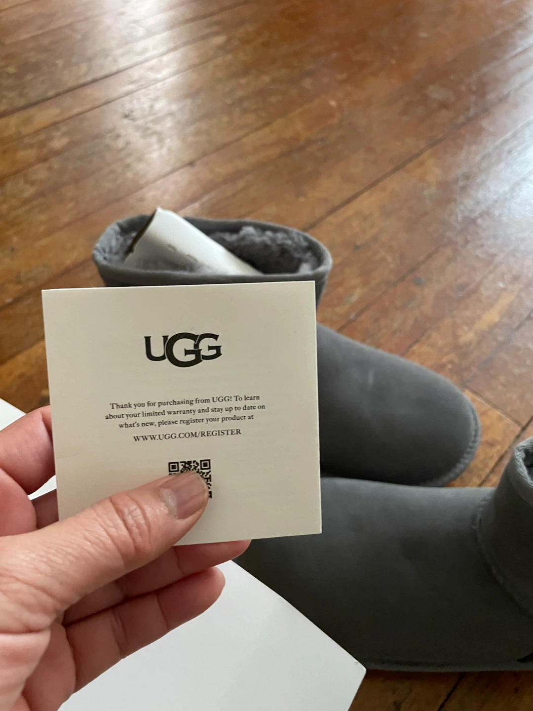 UGG Mini Boots Gray -size 7 - photo 4
