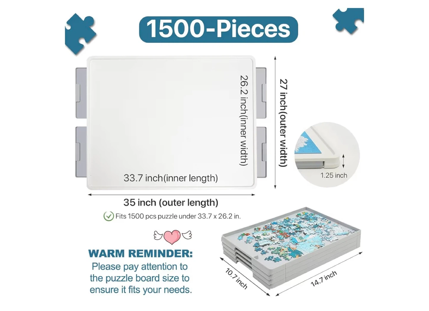 Upgraded Large Lazy Susan Puzzle Board - photo 3