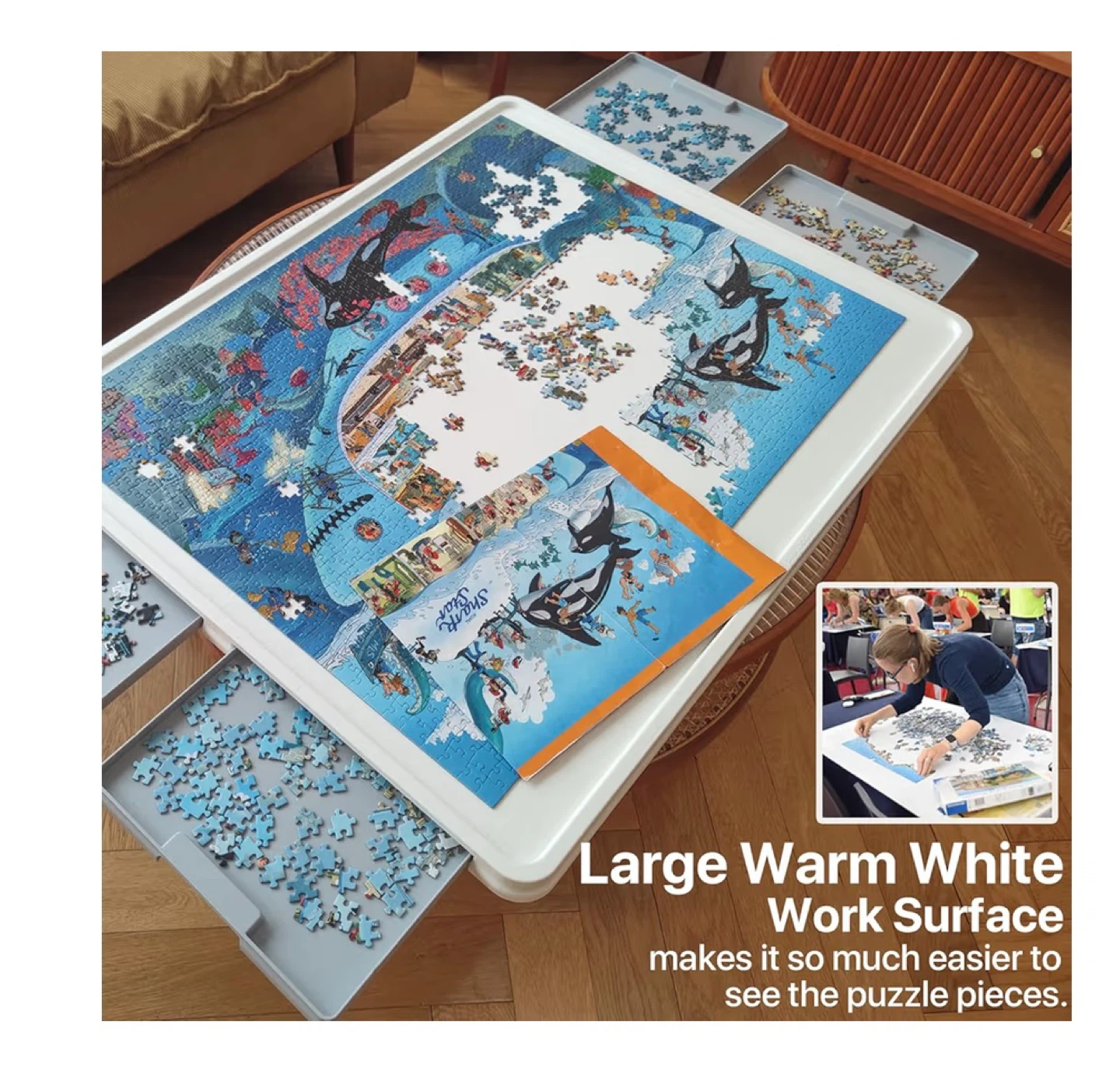 Upgraded Large Lazy Susan Puzzle Board - photo 5