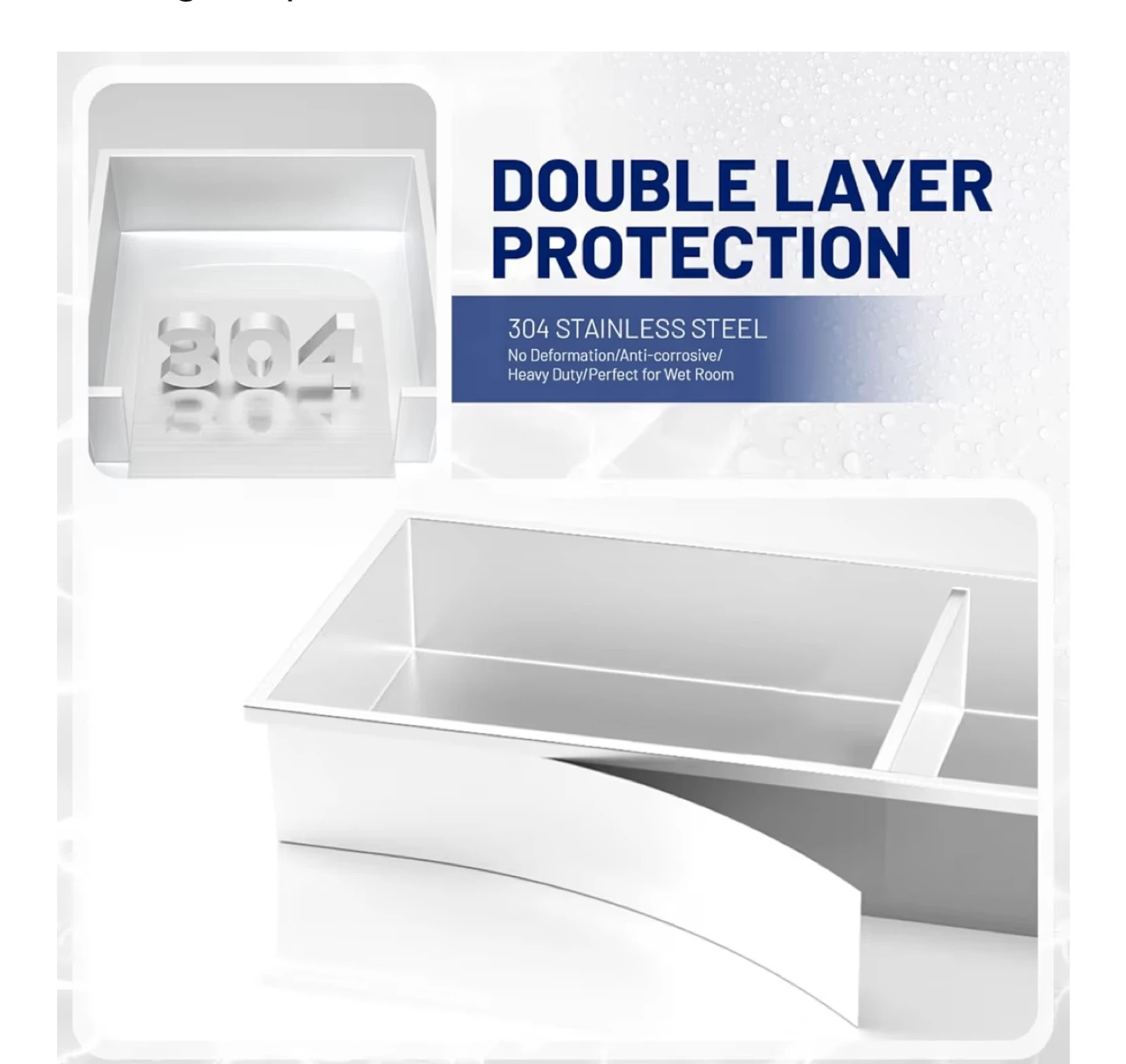 Stainless Steel Shower Niche Shelf - photo 4