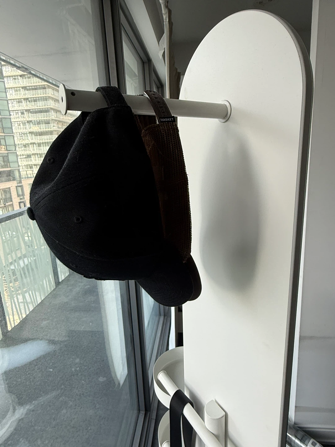 White Standing Mirror with Storage Shelves - photo 5