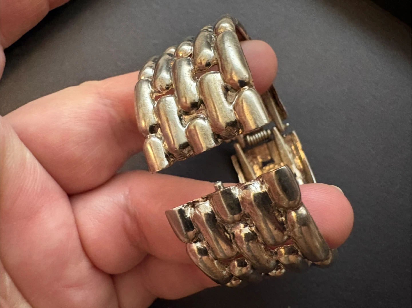 Vintage Silver Tone Link Bracelet - photo 3