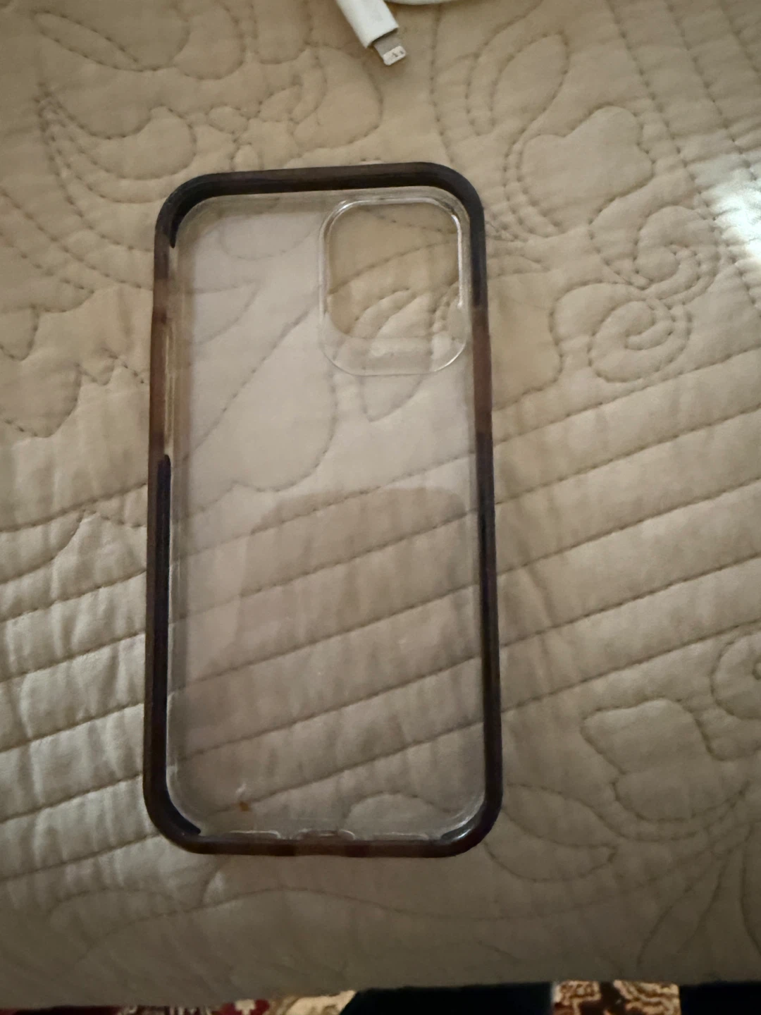 🏆IPhone 13 Pro Max Clear Case with black Bumper