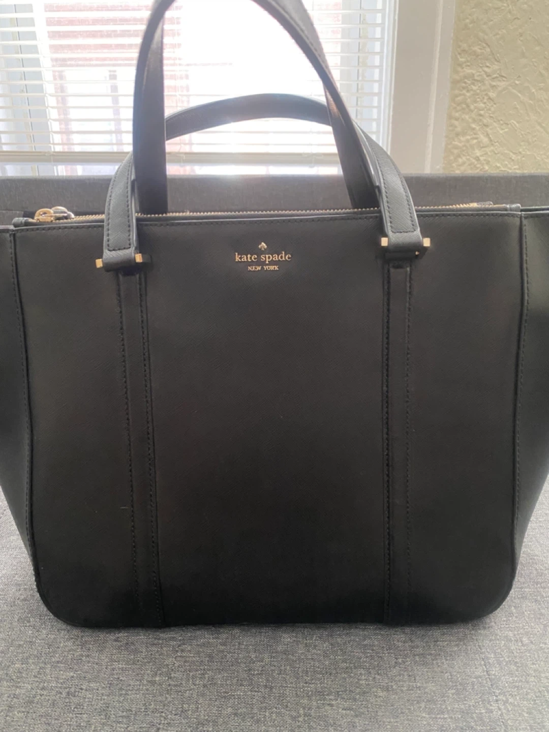 Kate Spade Black Leather Tote Bag