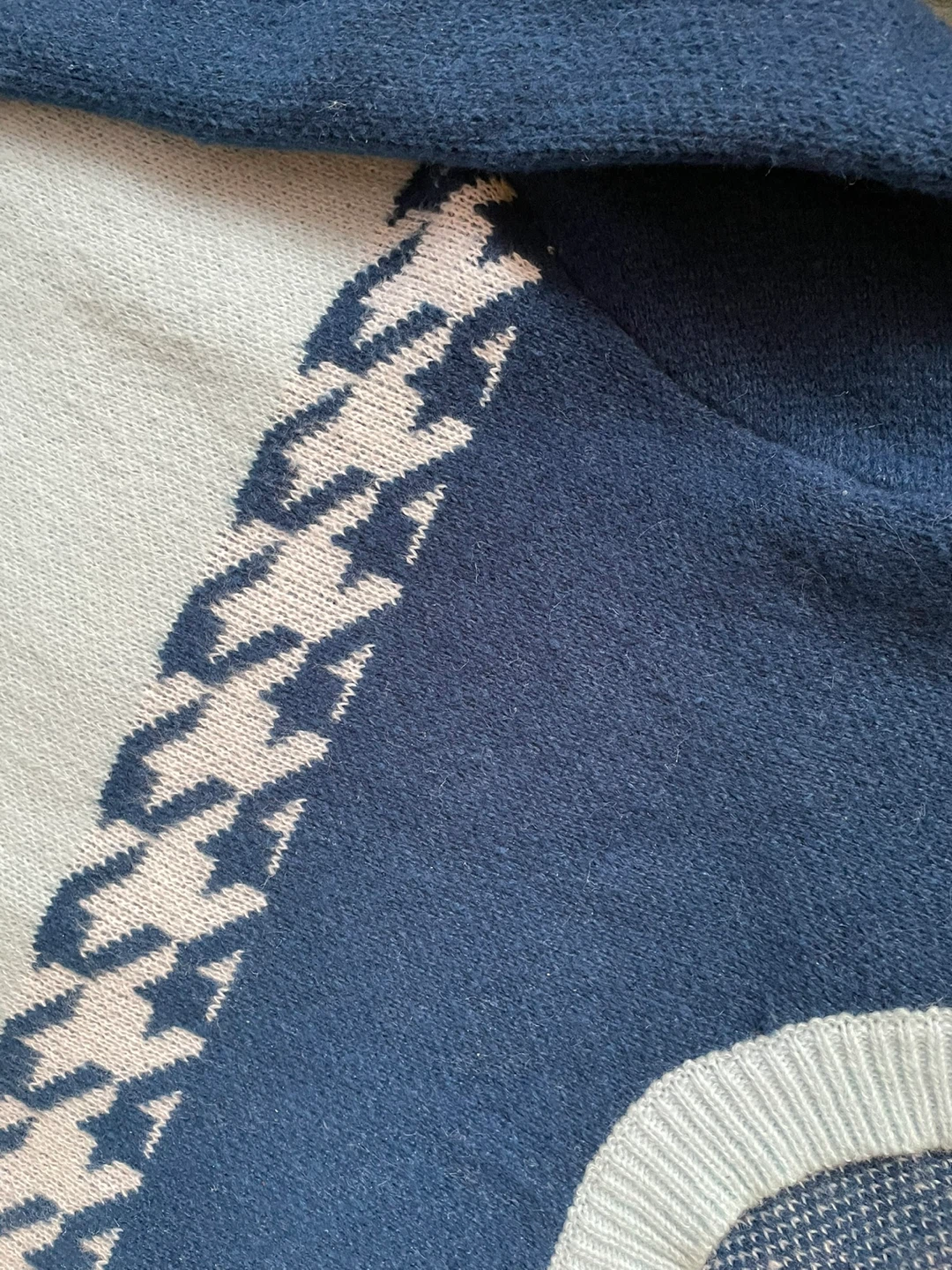 🏆PRETTY KNITTED TWO BLUE SWEATER - photo 2