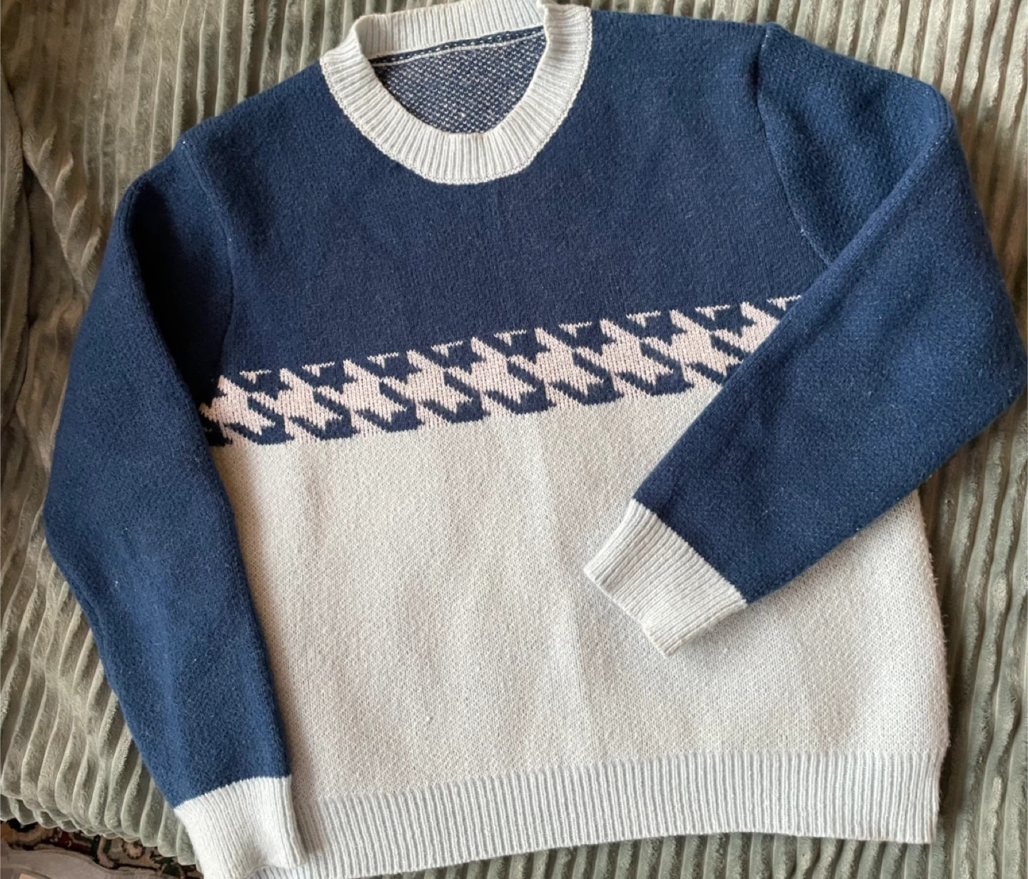 🏆PRETTY KNITTED TWO BLUE SWEATER