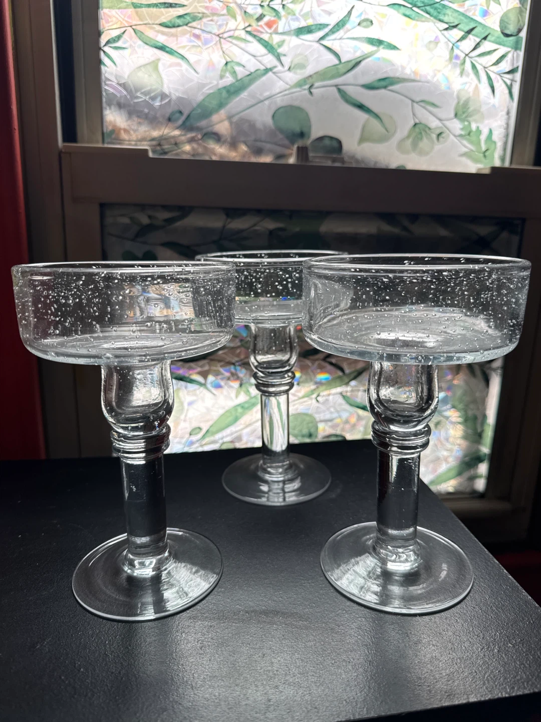 Set of 3 Clear Margarita Glasses