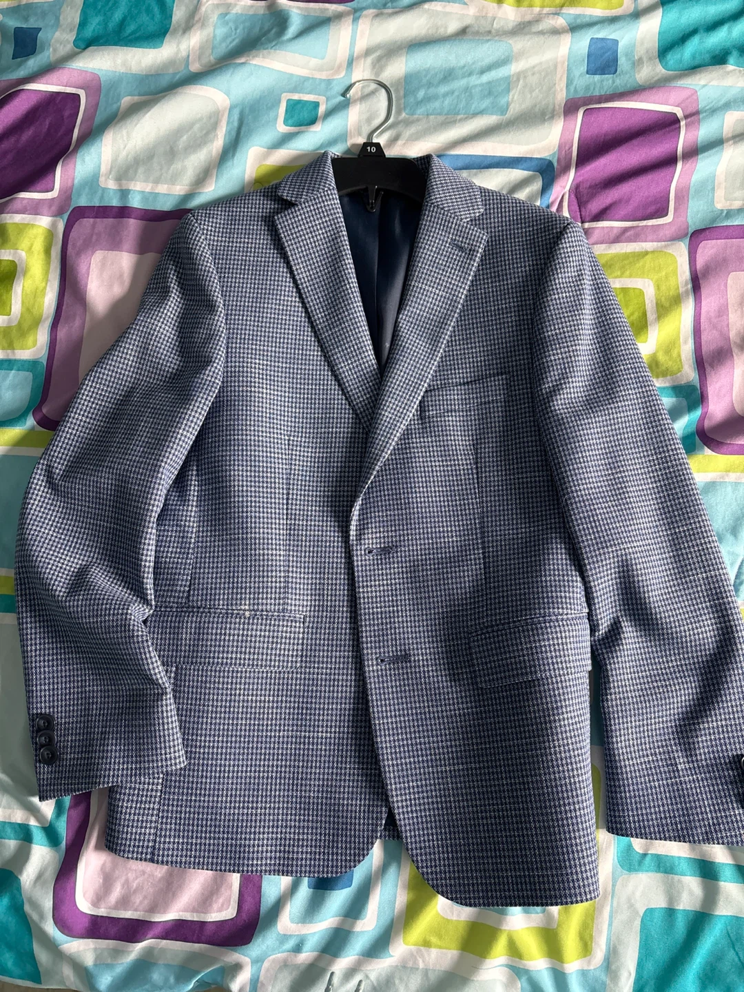 Kids Blue Check Blazer