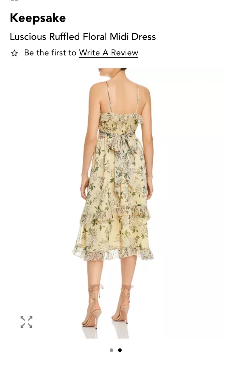 Keepsake Ruffled Floral Midi Dress - Blush (Medium) 🏆 - photo 3
