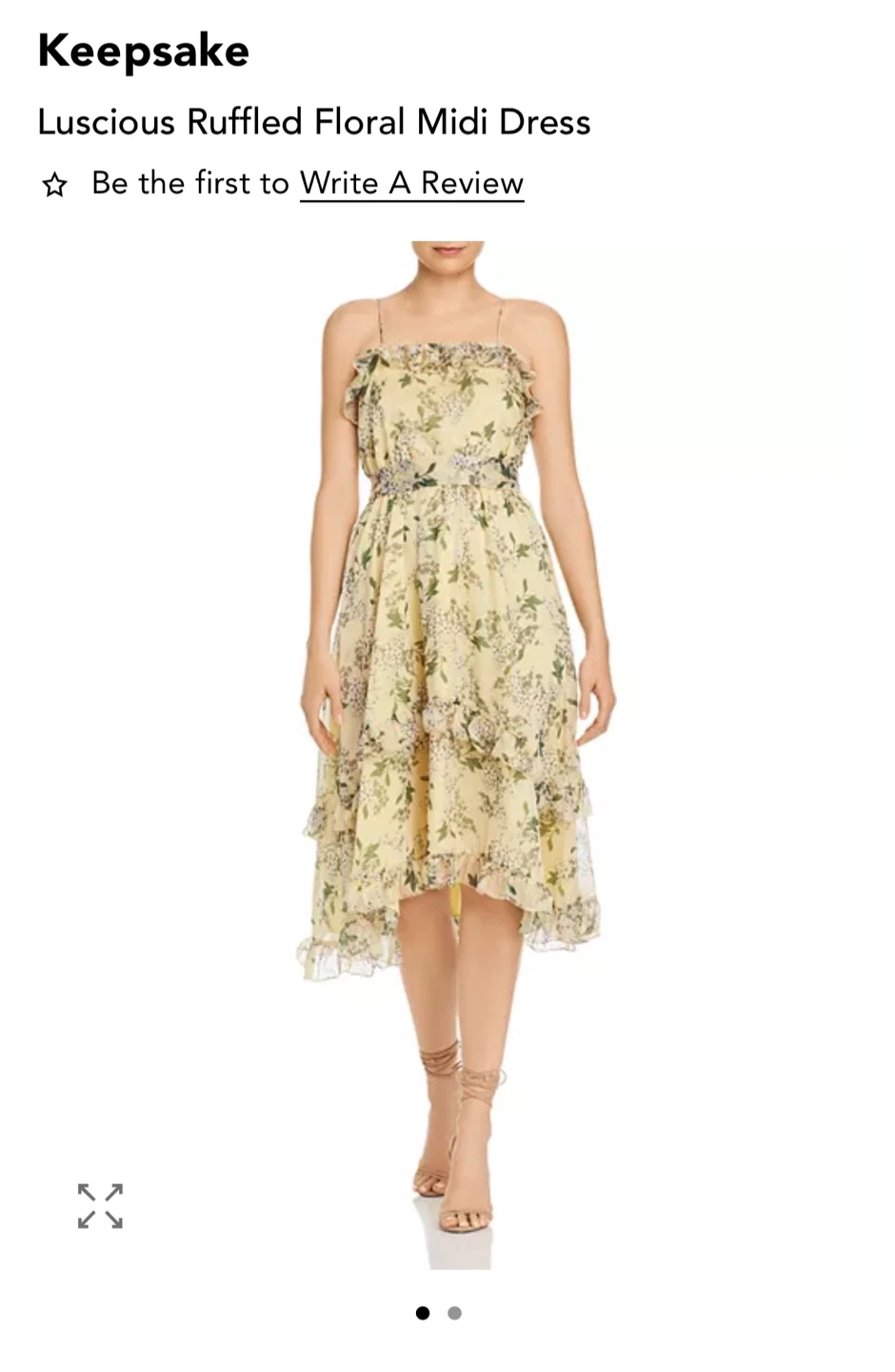 Keepsake Ruffled Floral Midi Dress - Blush (Medium) 🏆 - photo 2