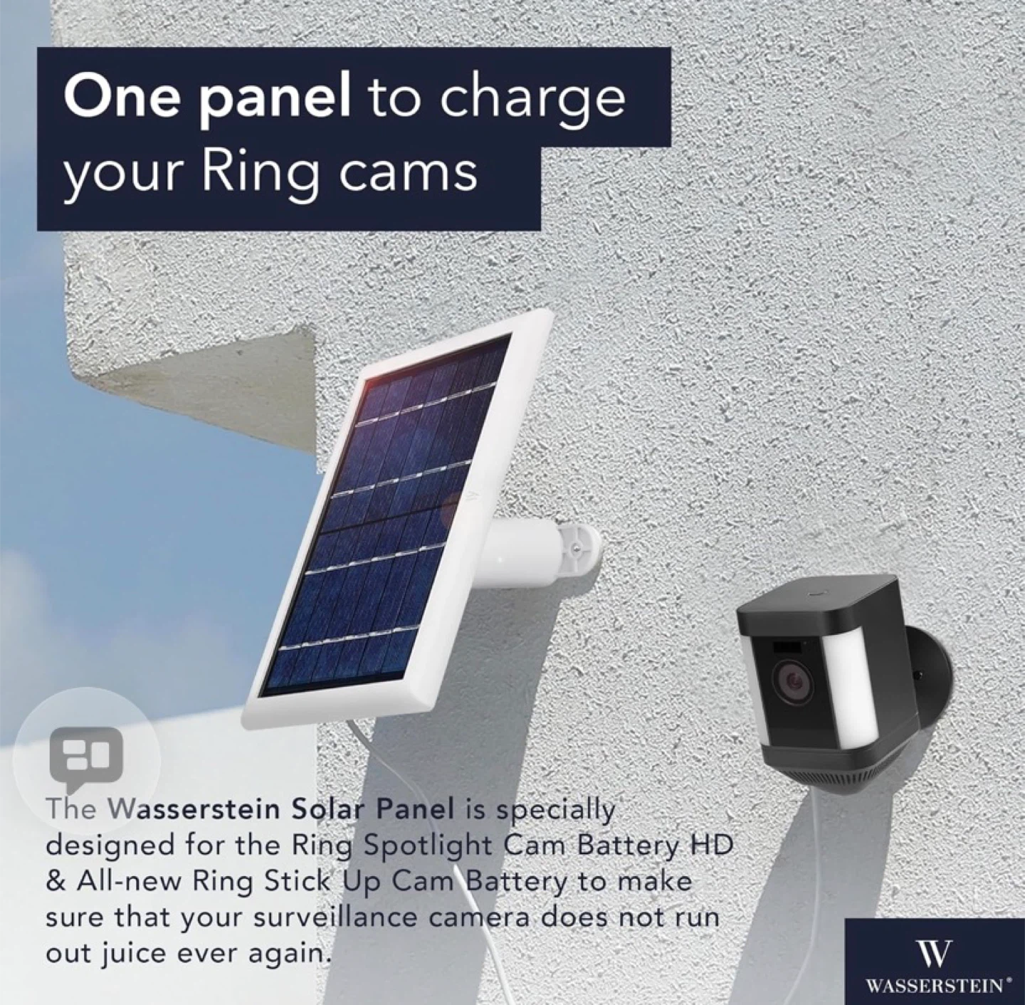 Wasserstein 3-Pack Solar Panel for Ring Cameras - photo 2