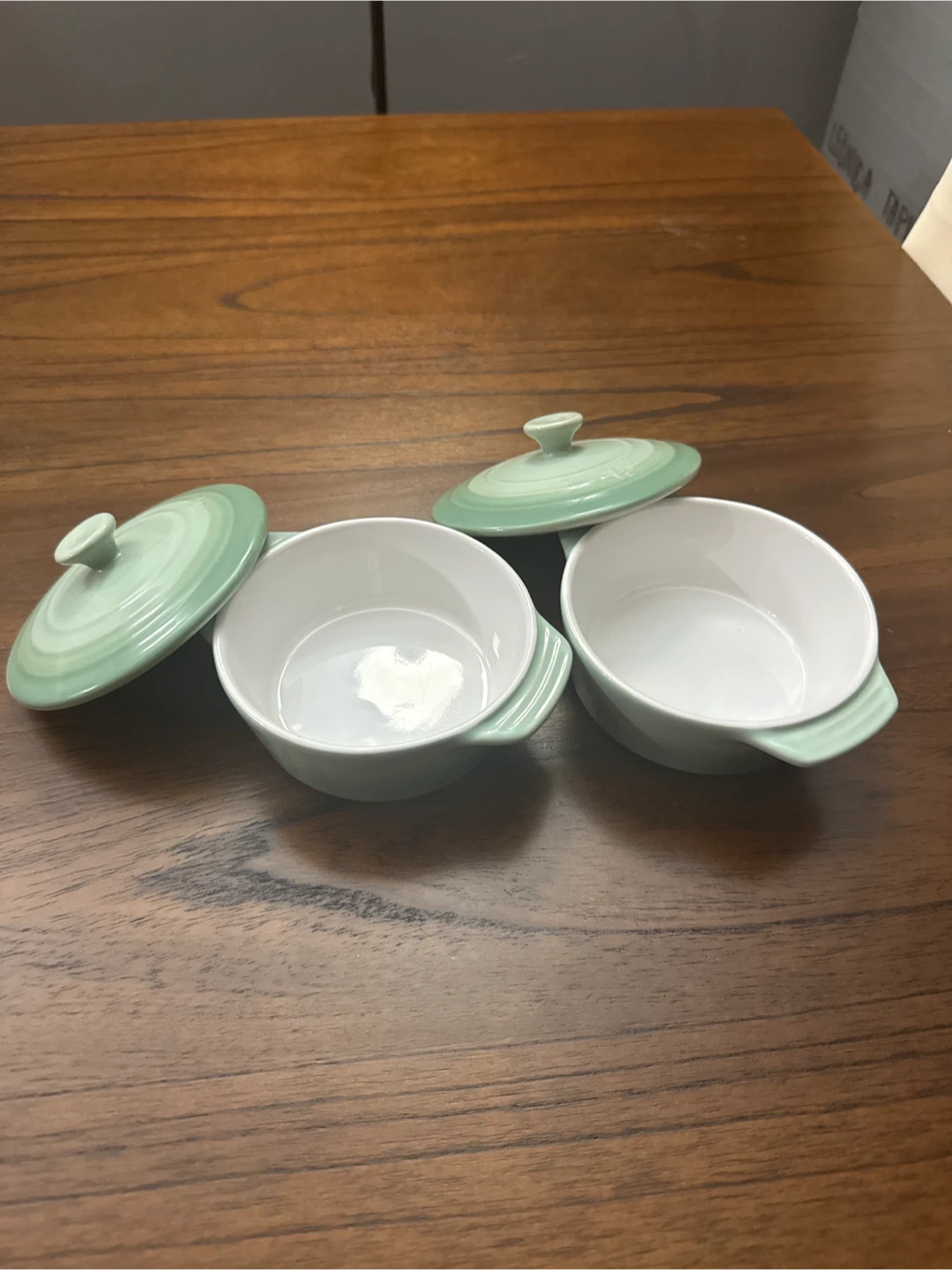Le Creuset Green Mini Cocottes (Set of 2) - photo 2