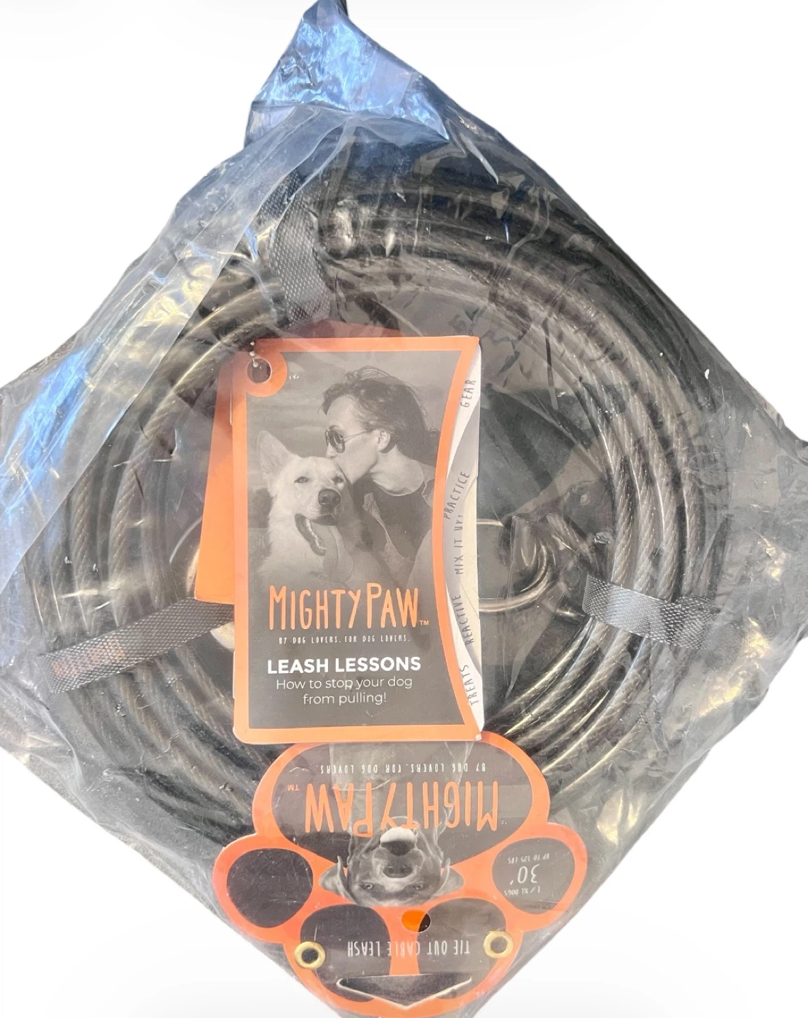 Brand New Mighty Paw Dog Cable Tie-Out / Training Lead