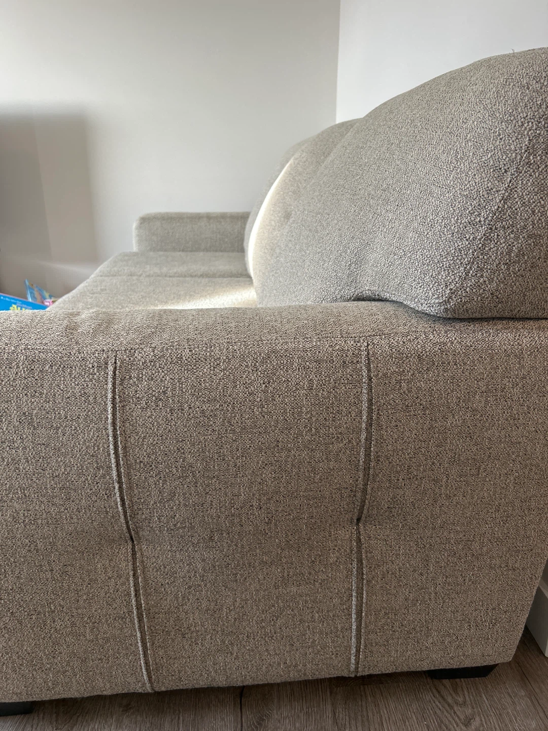 Light Beige 3-Seater Sofa - photo 2