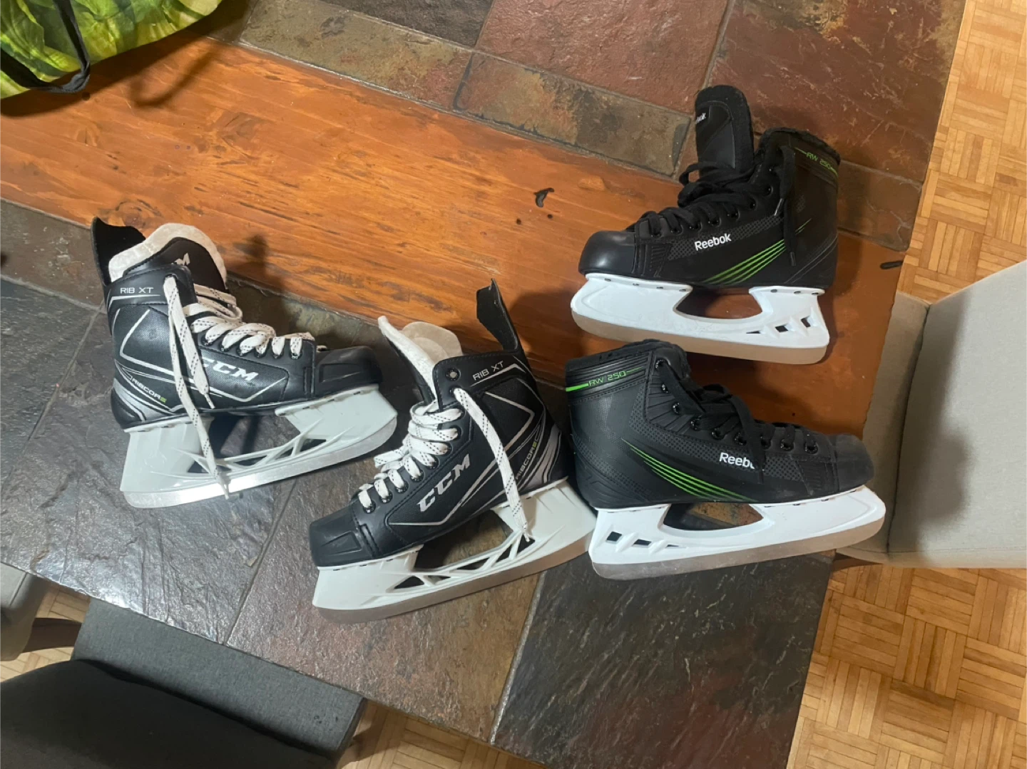 CCM RB XT and Reebok RW 250 Hockey Skates