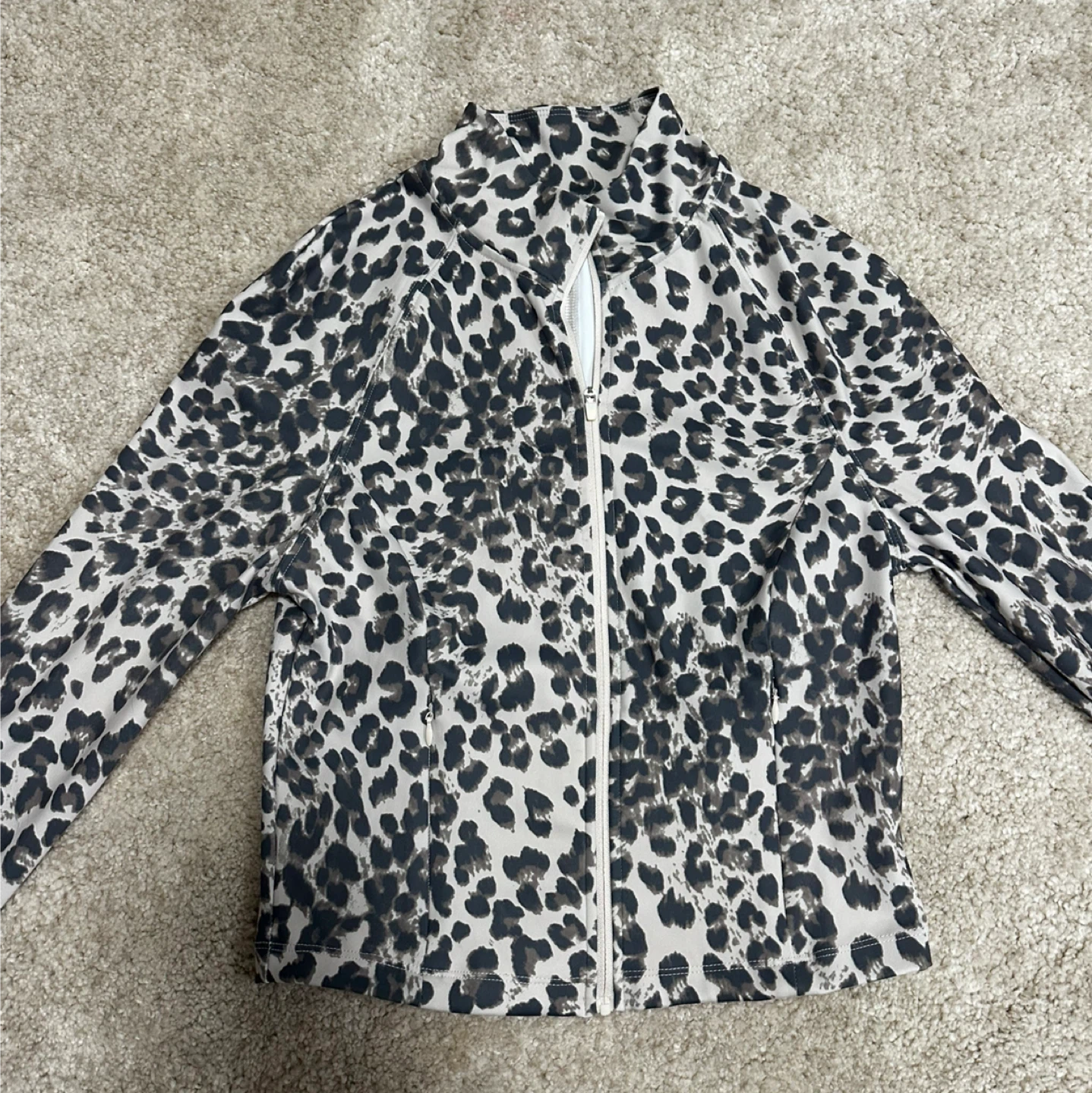 Active Leopard Print Zip-Up Jacket - photo 2
