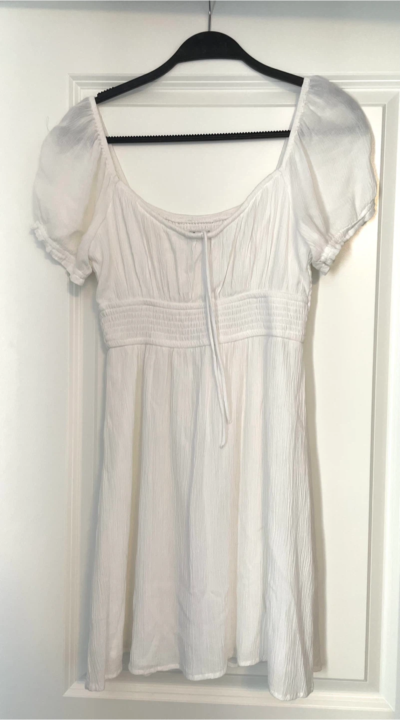 Hollister White Puff Sleeve Dress