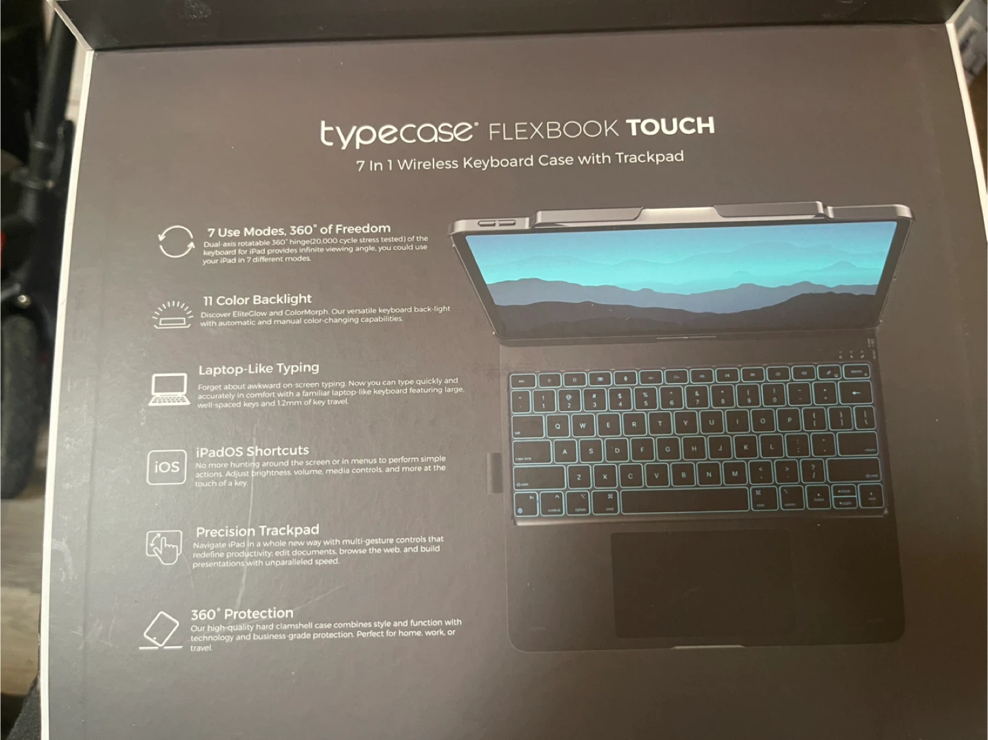 Blue Tablet with Backlit Keyboard and Styl Holder - photo 3
