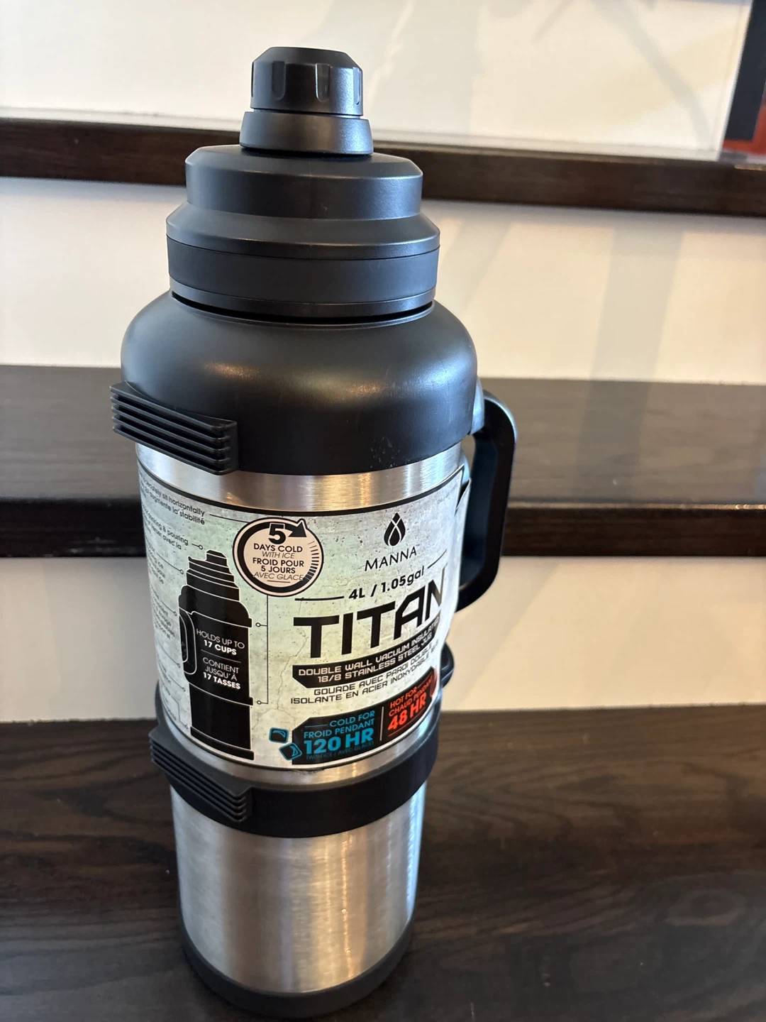 “NEW” Manna Titan 4L Stainless Steel Water Jug