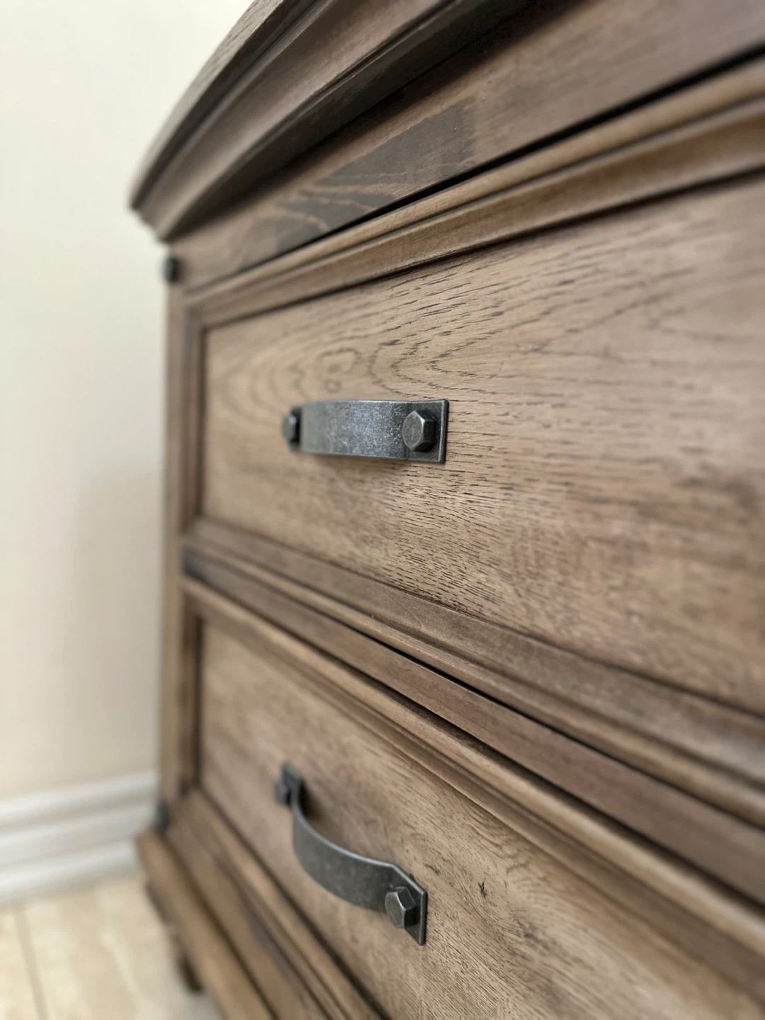Wooden Nightstand with 2 Drawers - photo 3