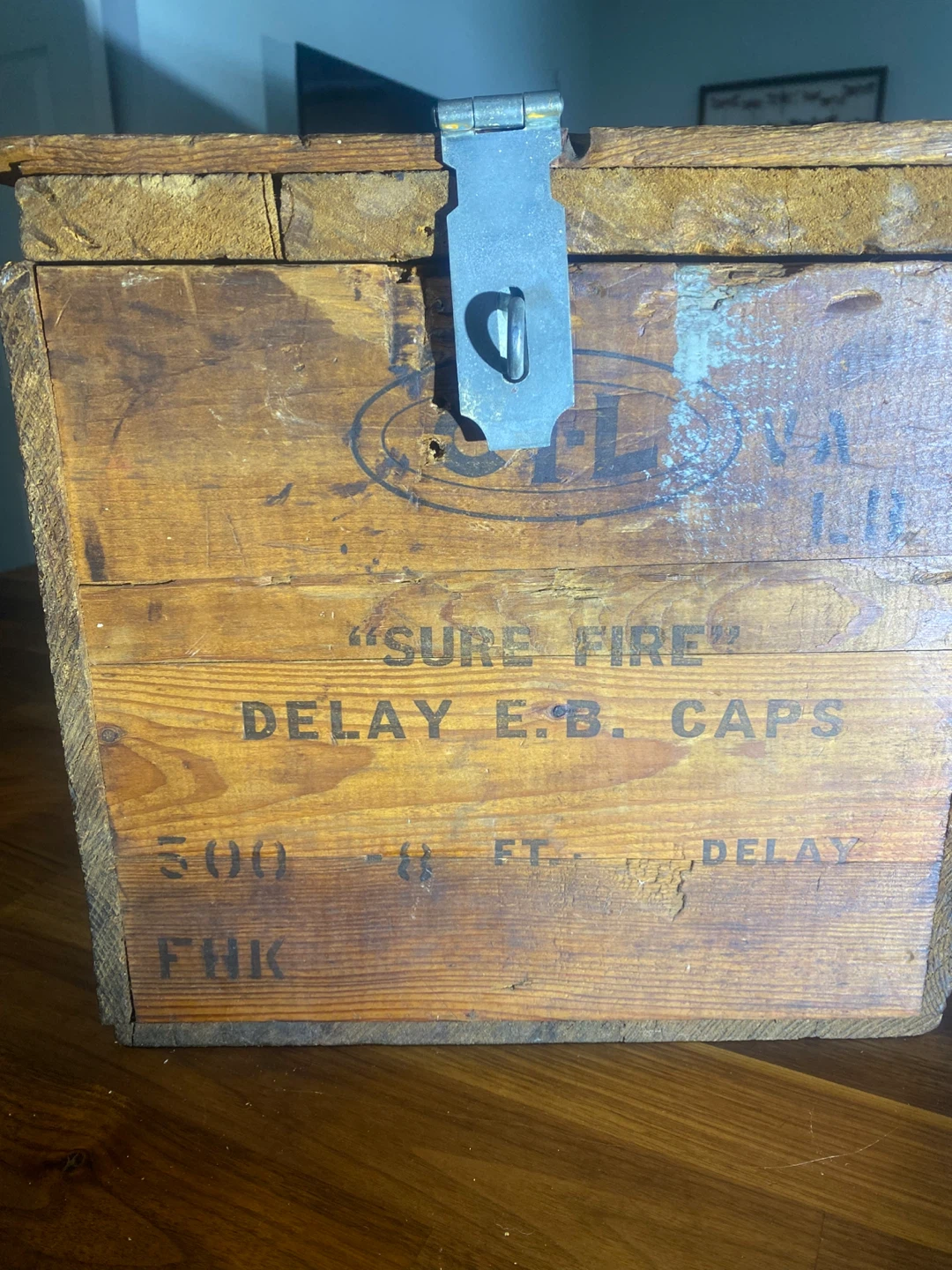 Vintage CIL Sure Fire Delay E.B. Caps Crate