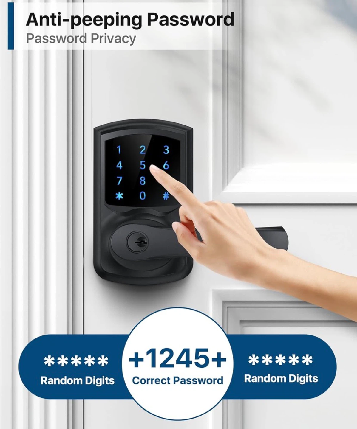 HIDALIFE Keyless Entry Door Lock with Keypad and Handle - photo 5