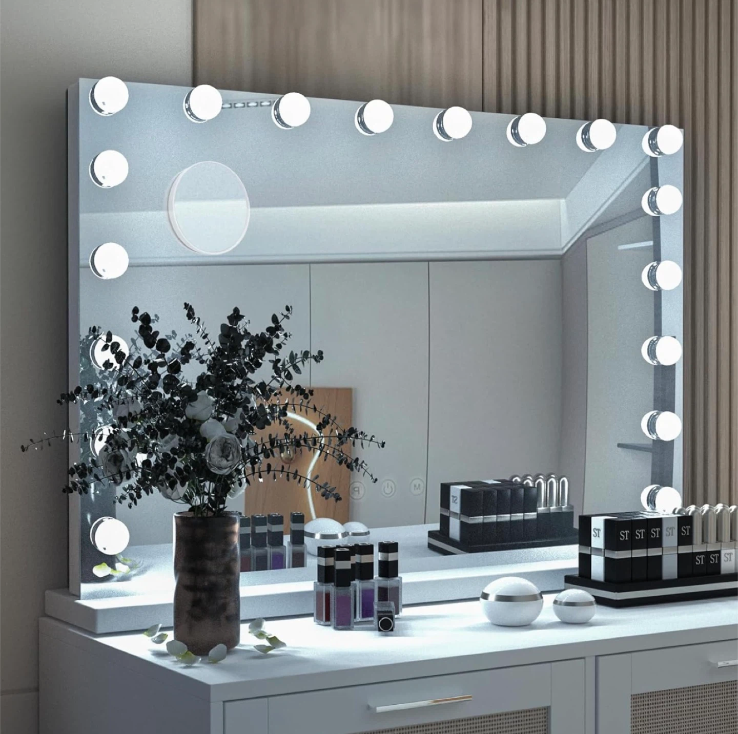 Hollywood Vanity Mirror with Lights and Magnifying Mirror - photo 3