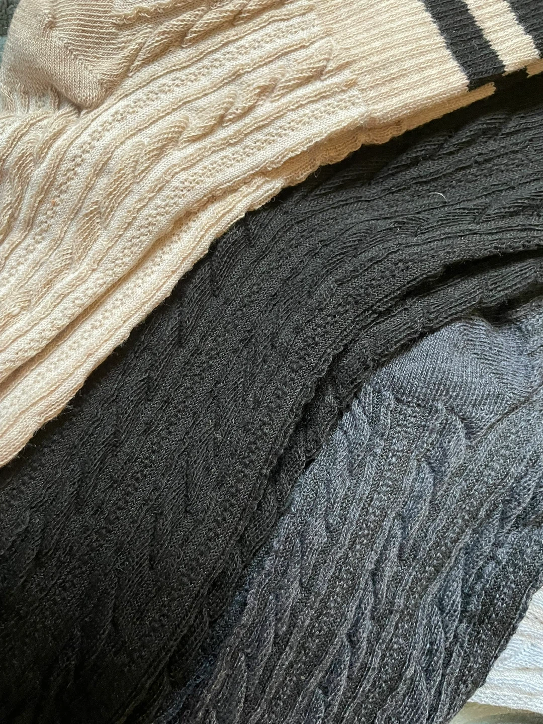🏆Set of 4 Cozy Cable Knit Crew Socks - photo 2