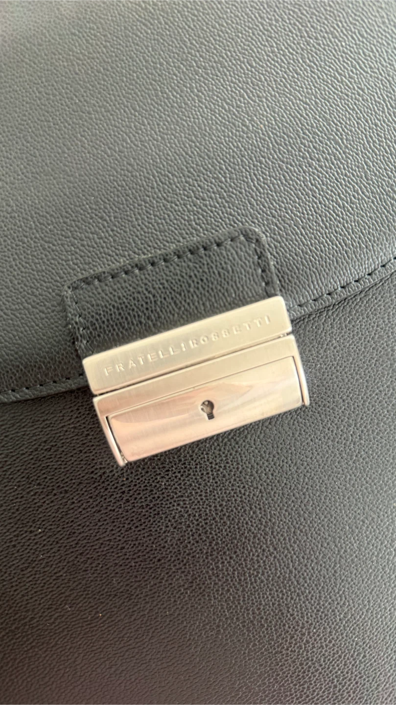 Fratelli Rossetti Black Leather Briefcase - photo 4