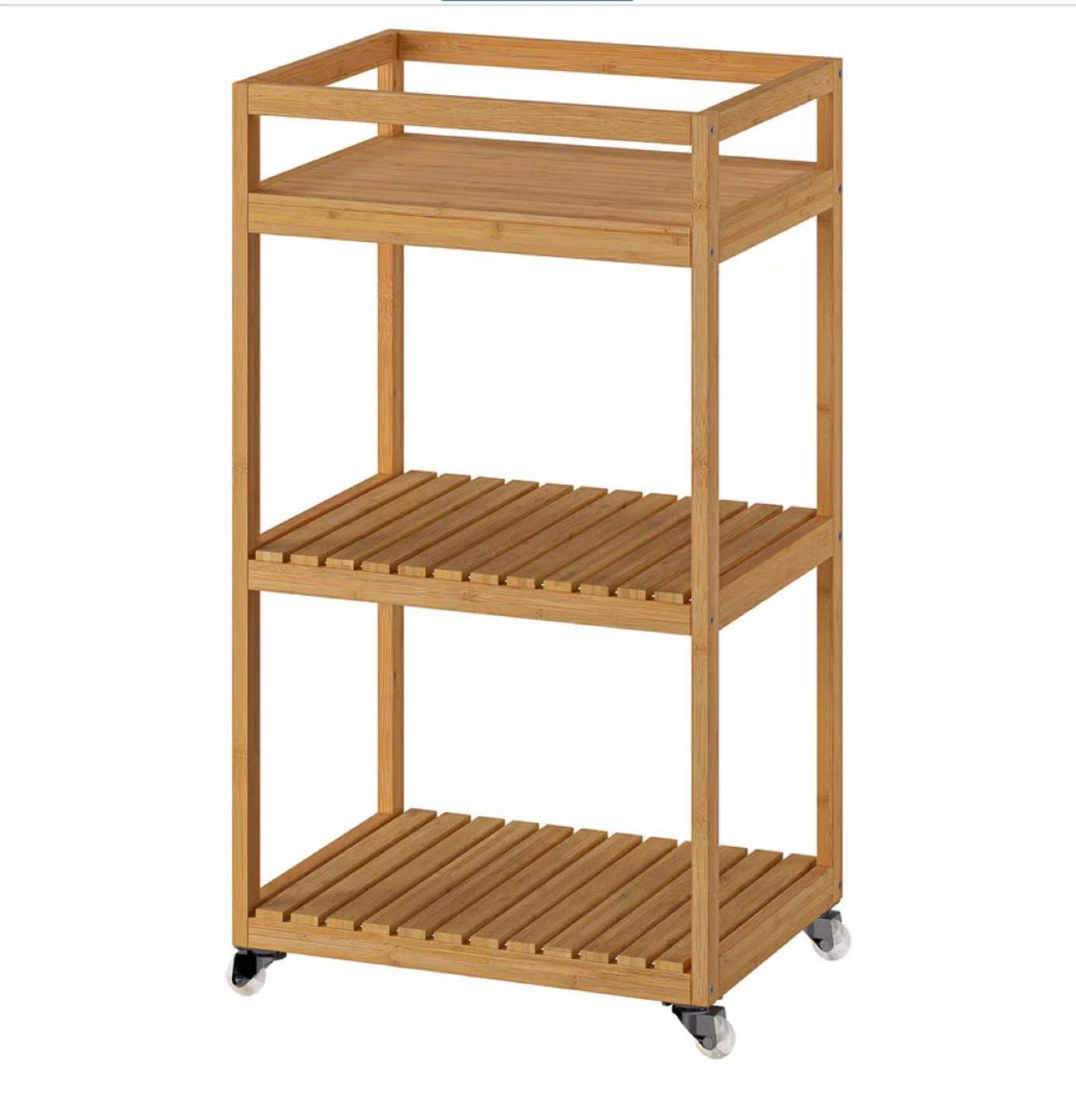 Moving sale! Bamboo 3-Tier Rolling Cart