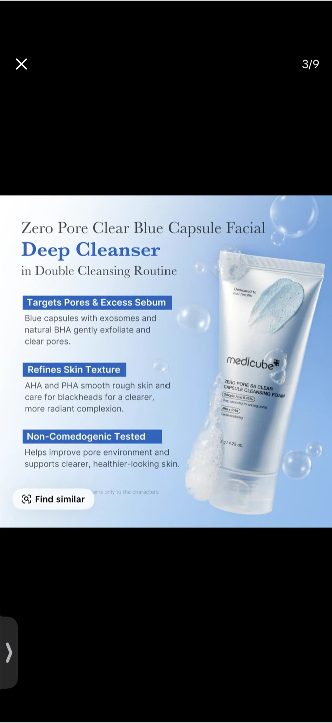 Medicube Zero Pore Clear Blue Capsule Facial Deep Cleanser - photo 3