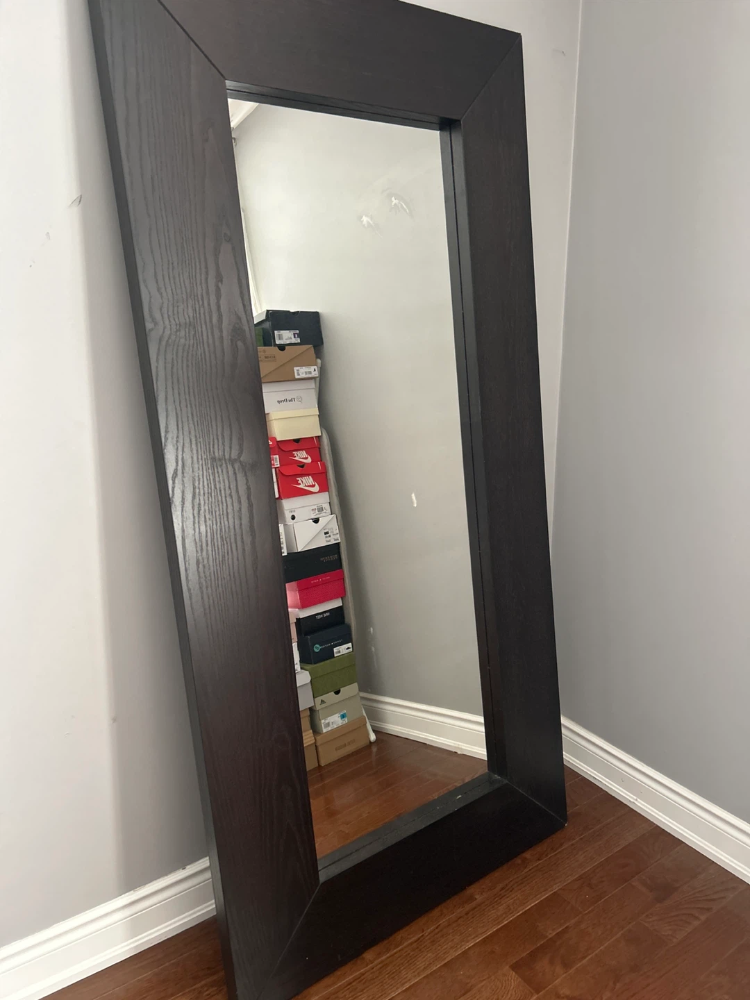Dark Wood Full Length Mirror