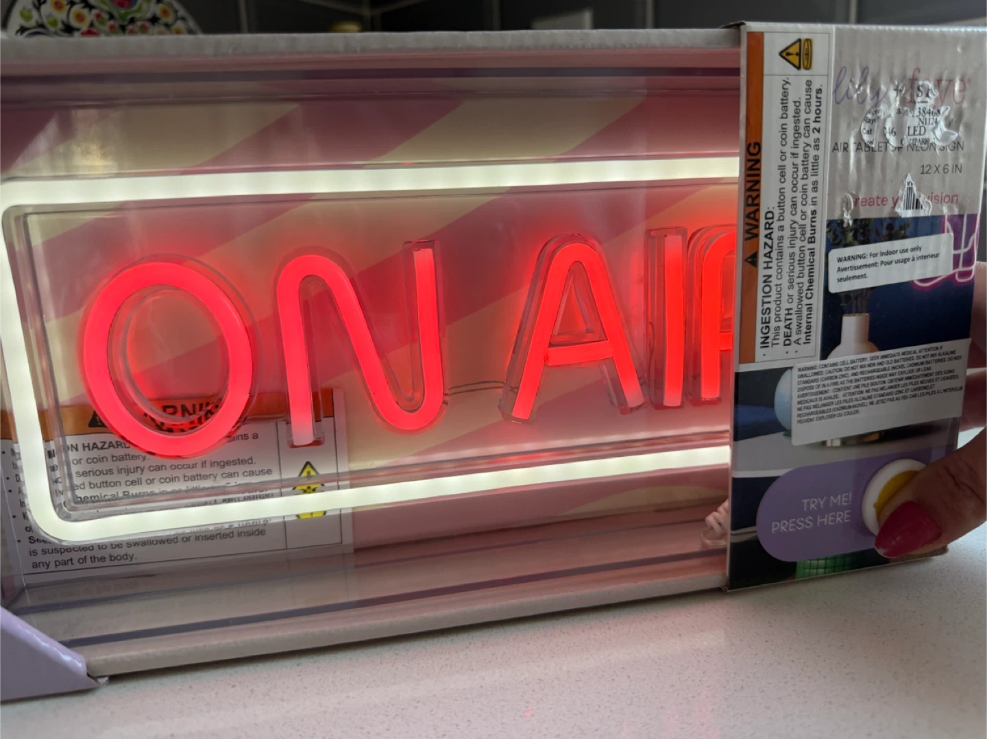 Lily + Faye ON AIR Tabletop Neon Sign - photo 2