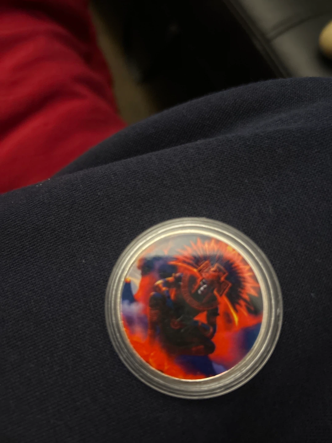 Aztec God of the Dead - 1oz .999 Silver Round Colorized - photo 2