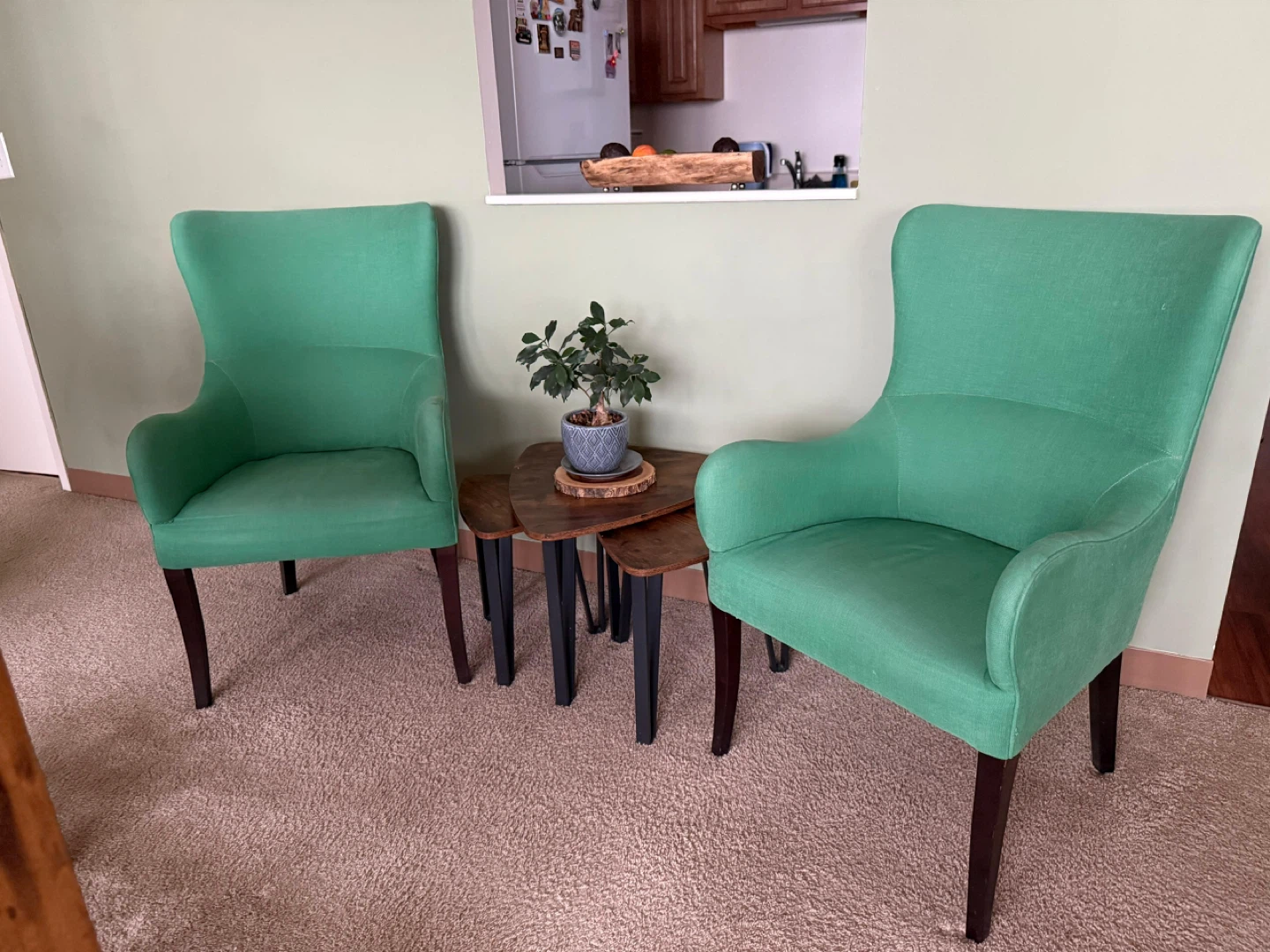 Green Upholstered Accent Chair